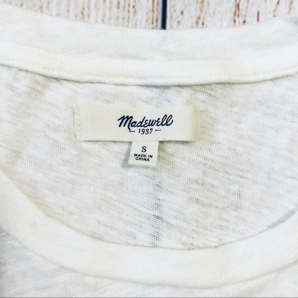 Madewell gold ampersand 100% linen t-shirt - Picture 4 of 5